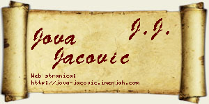 Jova Jačović vizit kartica